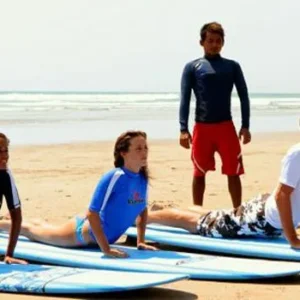 Surf school with drone video analysis Bali lesson at the beach