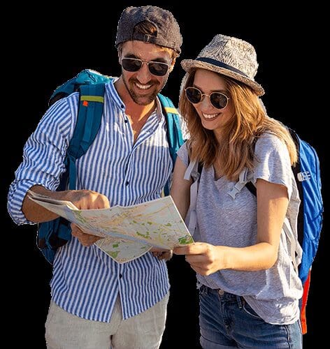 happy tourist couple friends sightseeing city wit 2022 01 14 01 38 43 utc isolated png