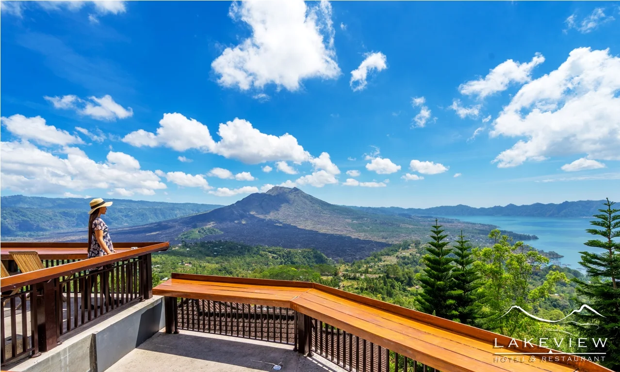 Kintamani adventure package with hotel booking Mount Batur view