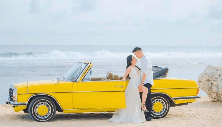 Bali vintage car rental with driver price VW Safari Cabriolet
