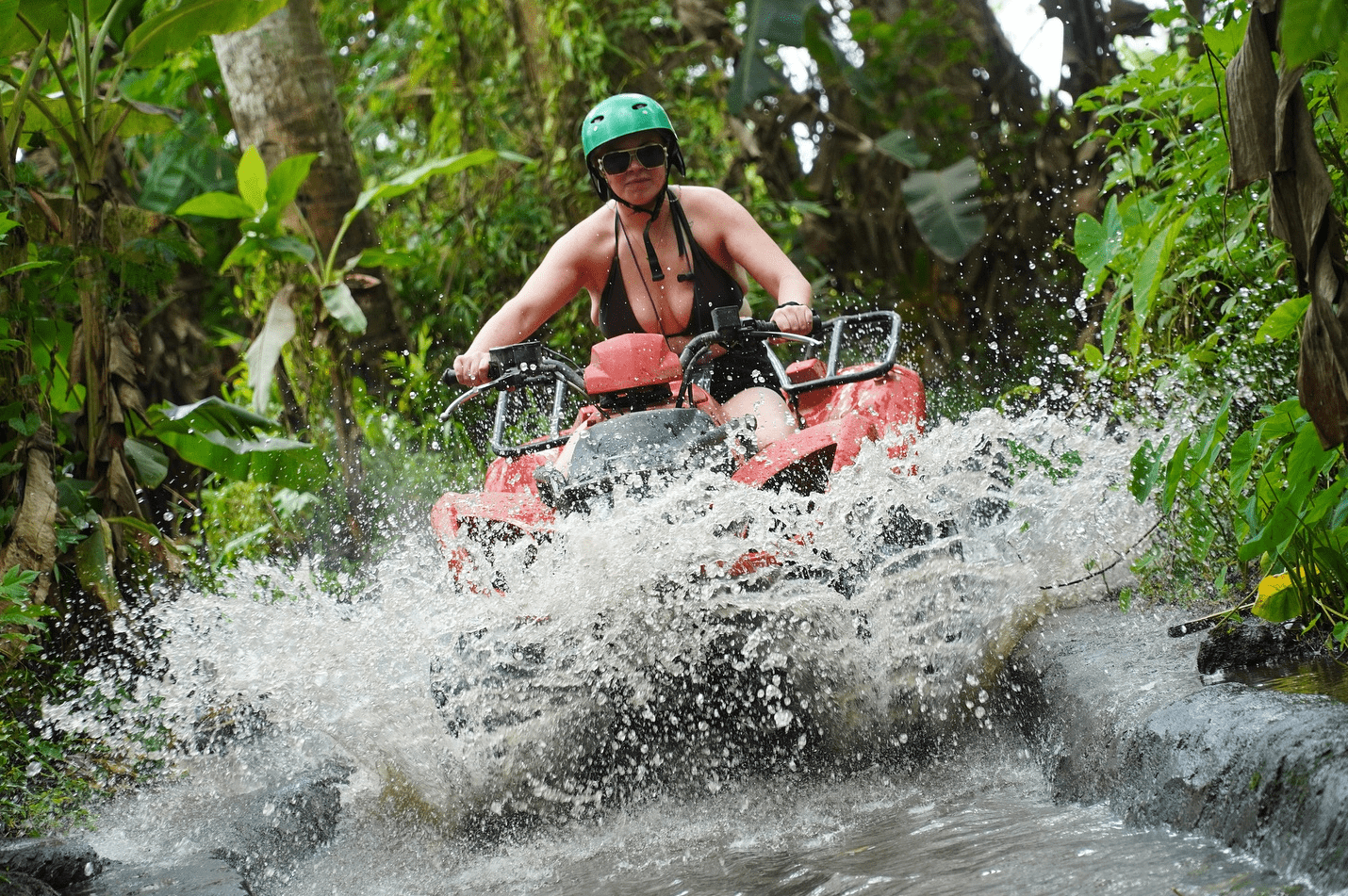 Ubud ATV ride with Dragon Cave booking Green ATV