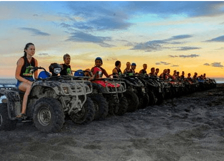 Wake ATV ride Bali package price black sand beach